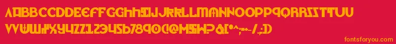 LionheartBold Font – Orange Fonts on Red Background