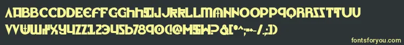 LionheartBold Font – Yellow Fonts on Black Background