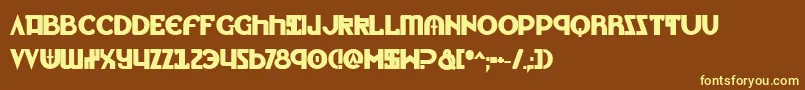 LionheartBold Font – Yellow Fonts on Brown Background