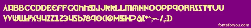 LionheartBold Font – Yellow Fonts on Purple Background