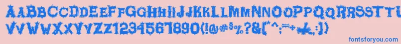 FewDollars Font – Blue Fonts on Pink Background