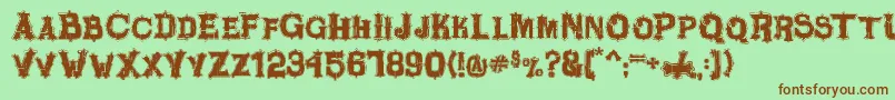 FewDollars Font – Brown Fonts on Green Background