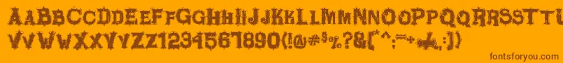 Шрифт FewDollars – коричневые шрифты на оранжевом фоне