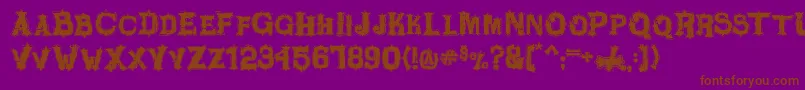 FewDollars Font – Brown Fonts on Purple Background