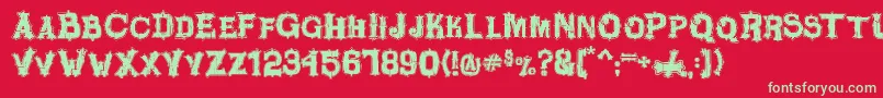 FewDollars Font – Green Fonts on Red Background