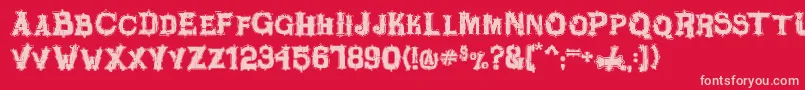 FewDollars Font – Pink Fonts on Red Background