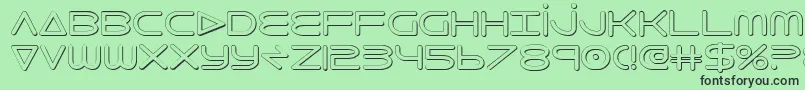 8thelement3D-fontti – mustat fontit vihreällä taustalla