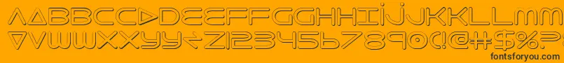8thelement3D Font – Black Fonts on Orange Background