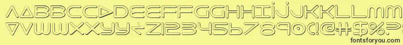 8thelement3D-fontti – mustat fontit keltaisella taustalla