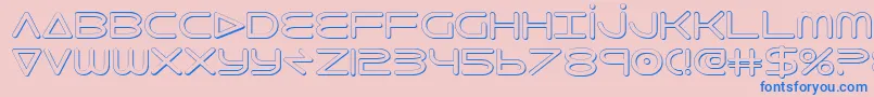 8thelement3D-fontti – siniset fontit vaaleanpunaisella taustalla