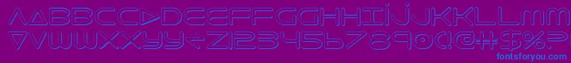 8thelement3D-fontti – siniset fontit violetilla taustalla