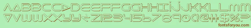 8thelement3D Font – Brown Fonts on Green Background