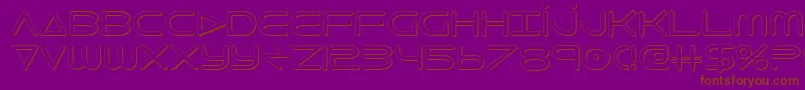 フォント8thelement3D – 紫色の背景に茶色のフォント