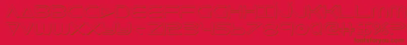 フォント8thelement3D – 赤い背景に茶色の文字