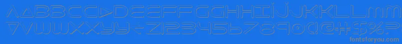 Czcionka 8thelement3D – szare czcionki na niebieskim tle