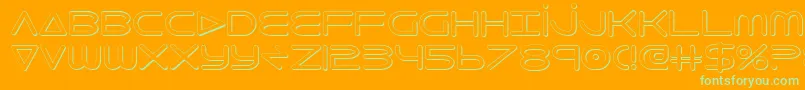 8thelement3D-fontti – vihreät fontit oranssilla taustalla