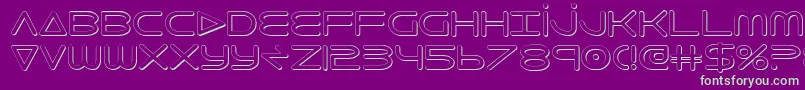 フォント8thelement3D – 紫の背景に緑のフォント