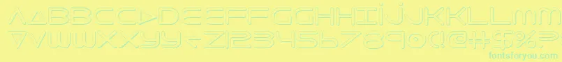 Police 8thelement3D – polices vertes sur fond jaune