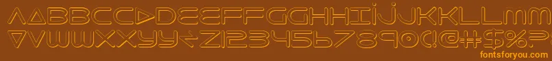 fuente 8thelement3D – Fuentes Naranjas Sobre Fondo Marrón