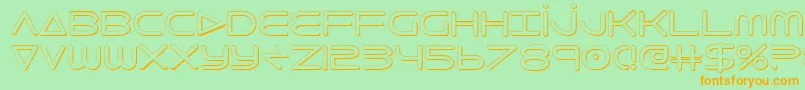 Fonte 8thelement3D – fontes laranjas em um fundo verde