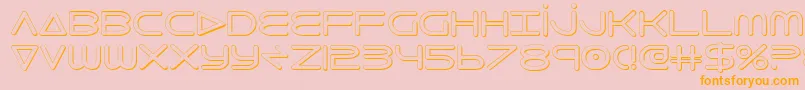 8thelement3D-Schriftart – Orangefarbene Schriften auf rosa Hintergrund