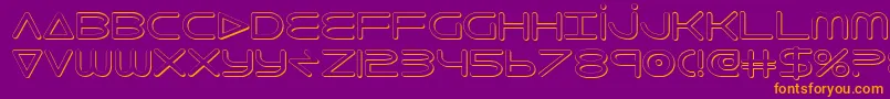 Police 8thelement3D – polices orange sur fond violet