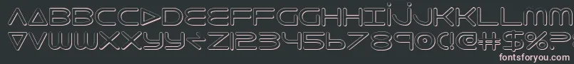 Шрифт 8thelement3D – розовые шрифты на чёрном фоне