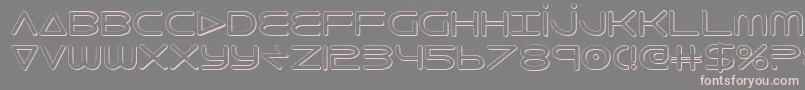 Шрифт 8thelement3D – розовые шрифты на сером фоне