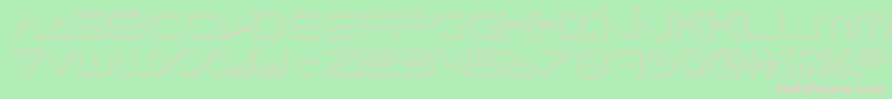Czcionka 8thelement3D – różowe czcionki na zielonym tle