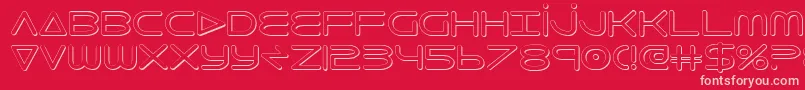 8thelement3D-Schriftart – Rosa Schriften auf rotem Hintergrund