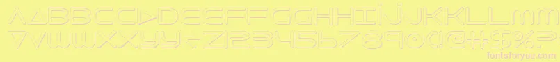 8thelement3D Font – Pink Fonts on Yellow Background