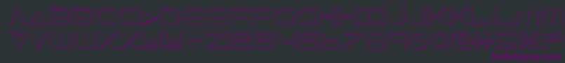 Шрифт 8thelement3D – фиолетовые шрифты на чёрном фоне