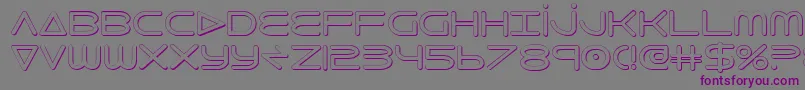 フォント8thelement3D – 紫色のフォント、灰色の背景