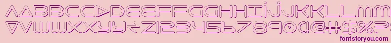 8thelement3D-Schriftart – Violette Schriften auf rosa Hintergrund