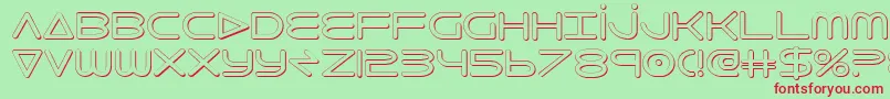 8thelement3D-fontti – punaiset fontit vihreällä taustalla