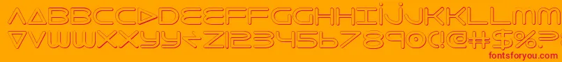 Police 8thelement3D – polices rouges sur fond orange