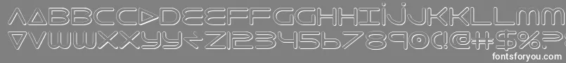 8thelement3D-fontti – valkoiset fontit harmaalla taustalla