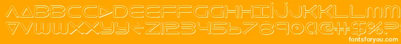 Шрифт 8thelement3D – белые шрифты на оранжевом фоне
