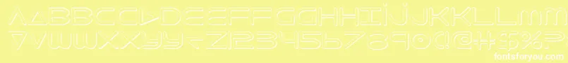 8thelement3D-fontti – valkoiset fontit keltaisella taustalla