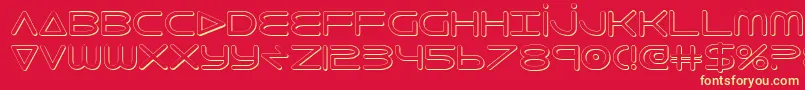 8thelement3D Font – Yellow Fonts on Red Background