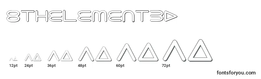 8thelement3D Font Sizes