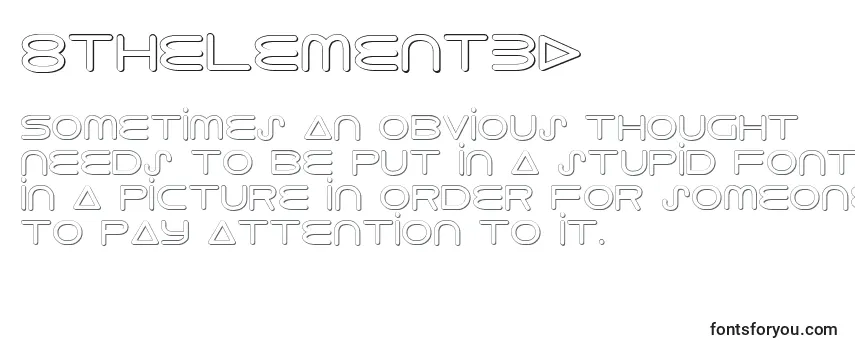 Шрифт 8thelement3D