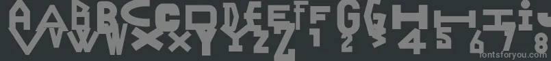 Ranyjulek-Schriftart – Graue Schriften auf schwarzem Hintergrund