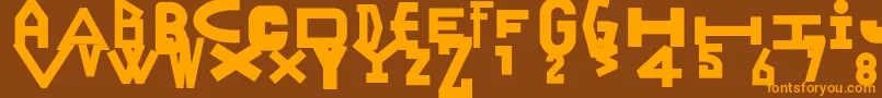 Шрифт Ranyjulek – оранжевые шрифты на коричневом фоне
