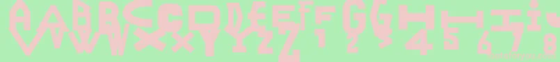Ranyjulek Font – Pink Fonts on Green Background