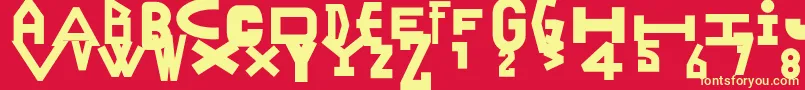 Czcionka Ranyjulek – żółte czcionki na czerwonym tle