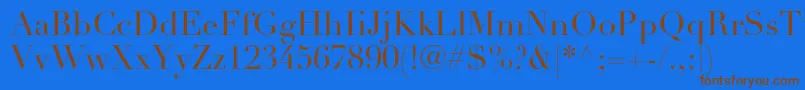 DidotltstdRoman Font – Brown Fonts on Blue Background