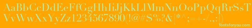 DidotltstdRoman Font – Green Fonts on Orange Background