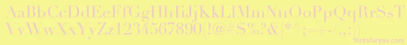 DidotltstdRoman Font – Pink Fonts on Yellow Background