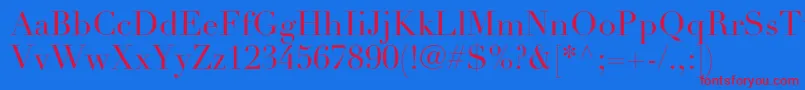 DidotltstdRoman Font – Red Fonts on Blue Background